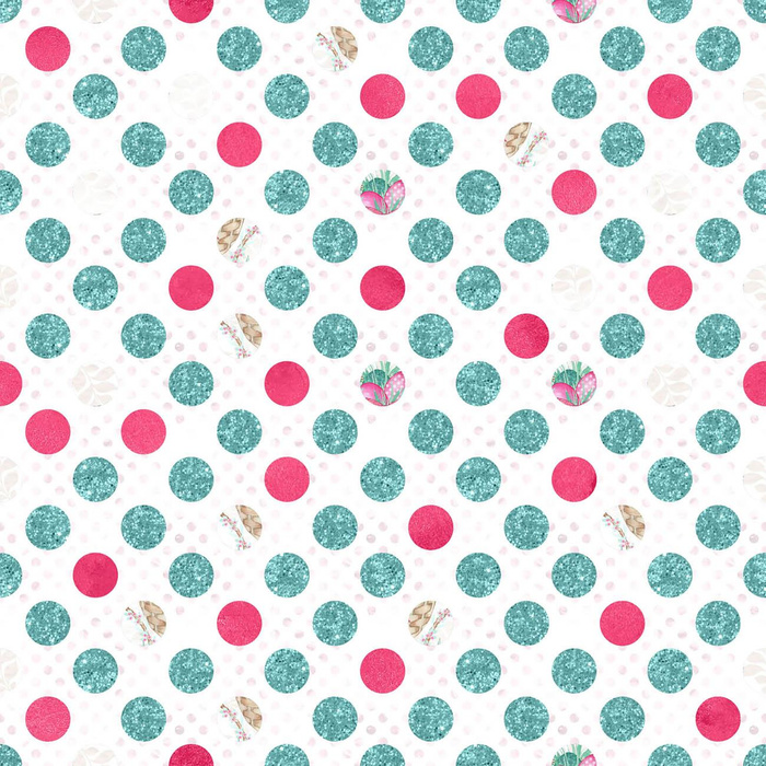 GLITTER DOTS PAT 2 - looped knit fabric