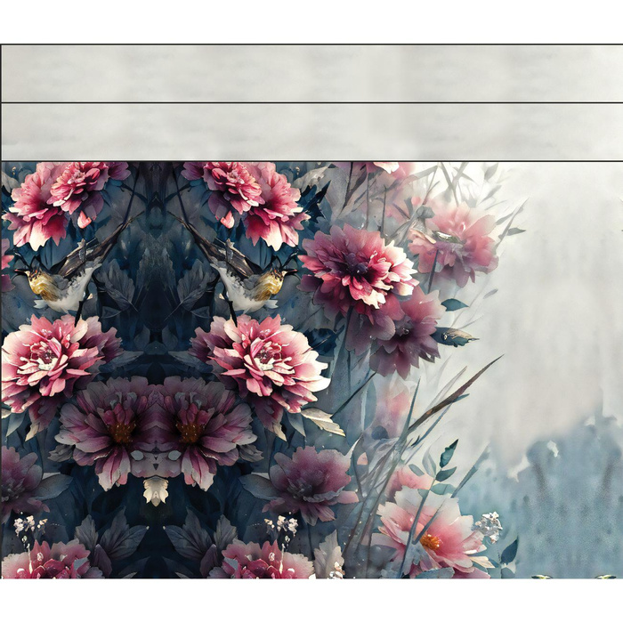 SHOPPER KABELKA - VINTAGE FLOWERS vz. 9 - voděodolná tkanina - Sada šití