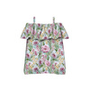 Carmenausschnitt Bluse (SARA) - FLOWERS 3D WZ. 8   - Nähset -134-140