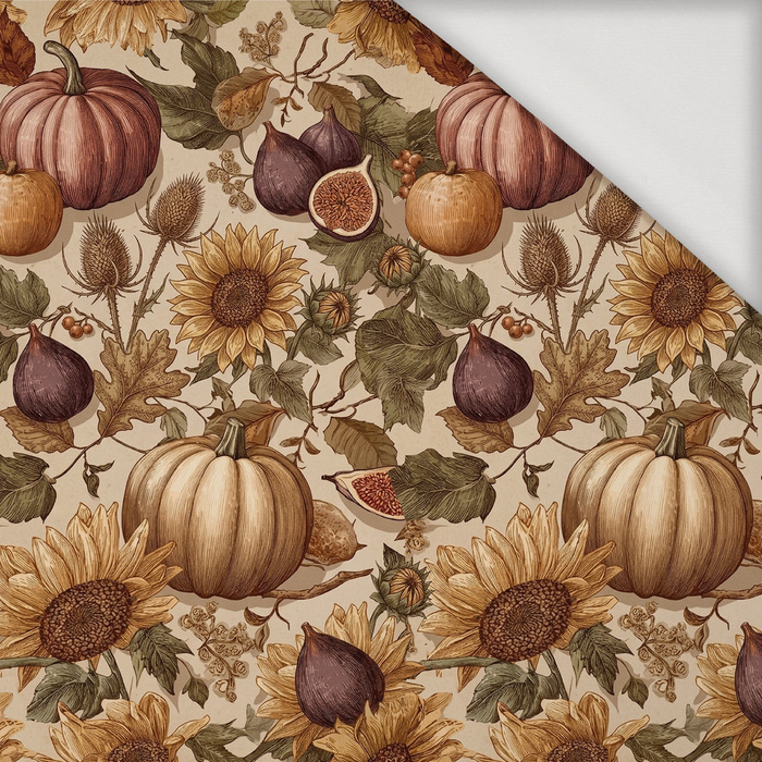 AUTUMN FLOWERS WZ. 28 - Jersey wiskozowy