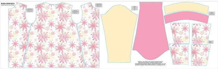 DĚTSKÁ SPORTOVNÍ MIKINA MAX - RŮŽOVA SNĚHOVÉ VLOČKY - funkční úplet (122-128)