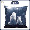 KISSEN 45x45 - WINTER BEARS M. 1 - Velours - Nähset