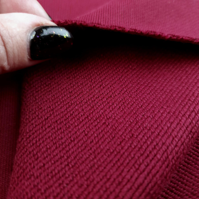 French terry TWILL / HEAVY 450g - maroon-m-31