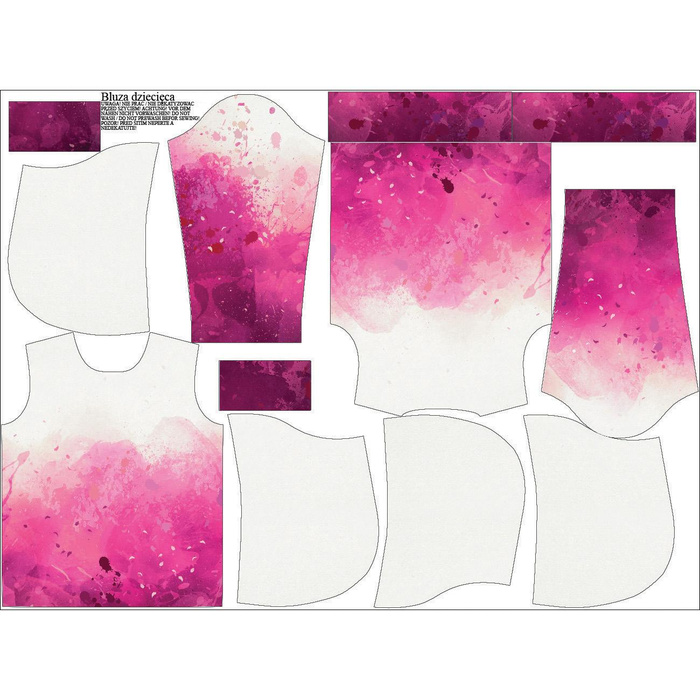 KID'S HOODIE (ALEX) - SPECKS (fuchsia) - sewing set