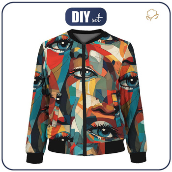 BOMBERKA DAMSKA (KAMA) - EYES - zestaw do uszycia XS