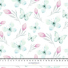 BUTTERFLIES AND TULIPS (WATER-COLOR BUTTERFLIES) - Cotton muslin
