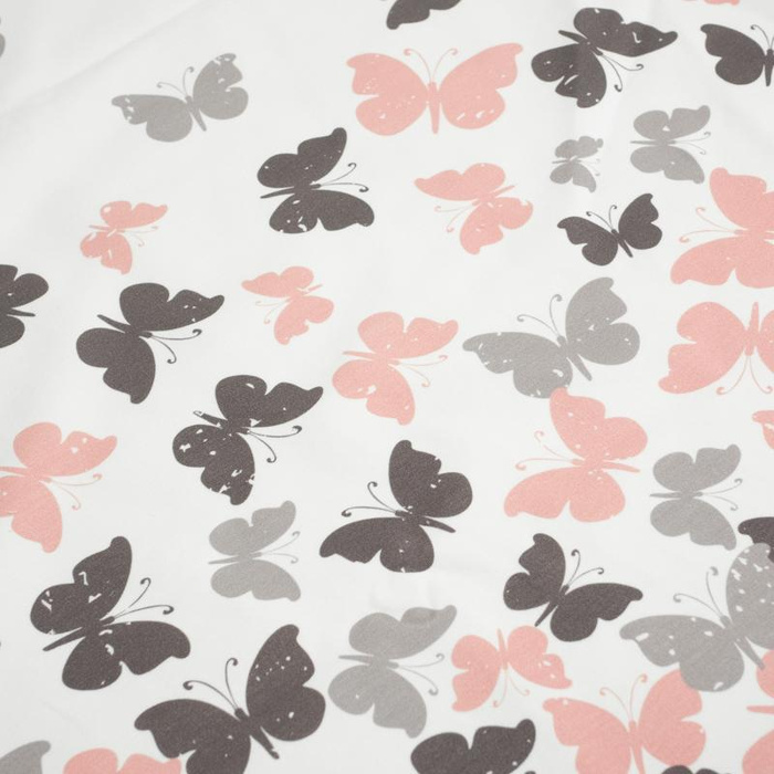 BUTTERFLIES PINK - panel looped knit 