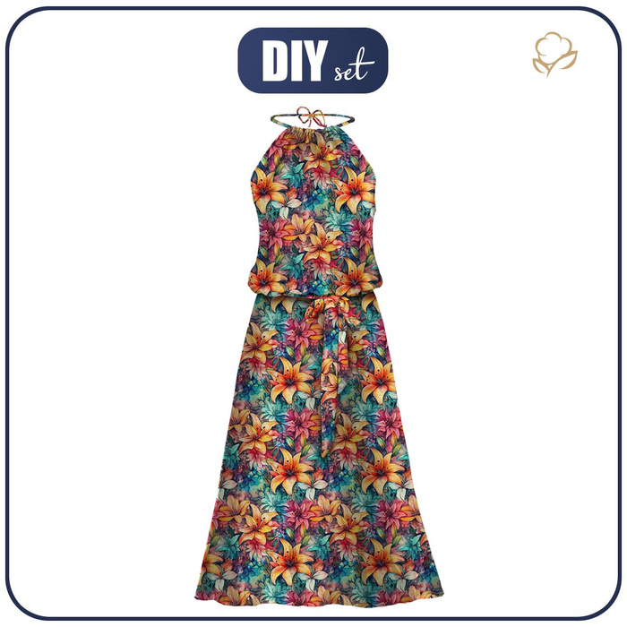 SUKIENKA "DALIA" MAXI (XXL-XXXL) - FLOWERS WZ.41 - zestaw do uszycia