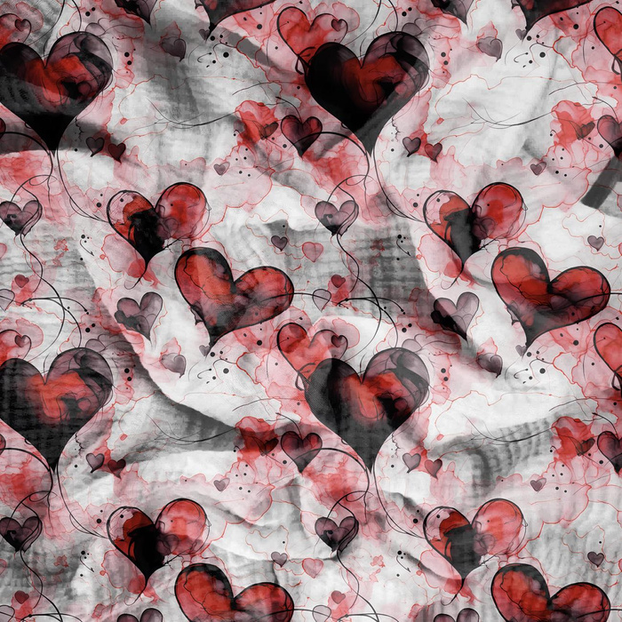 VALENTINE'S DAY 12 - Mušelín bavlněný