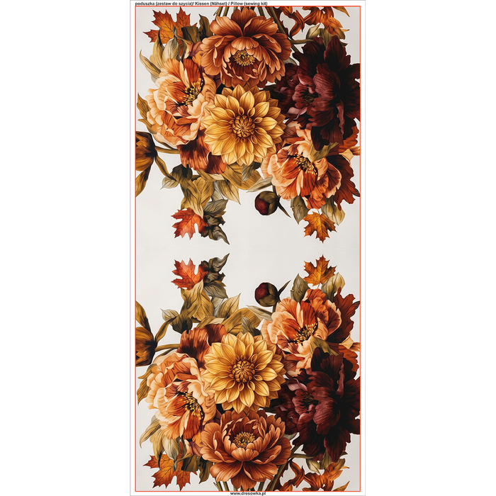 PILLOW 45X45 - GOLDEN AUTUMN BOUQUET WZ. 2 - front + back