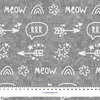 ARROWS / rrr (CATS WORLD ) / ACID WASH GREY  - Cotton woven fabric