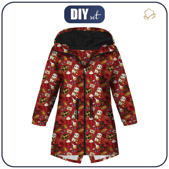 KINDERPARKA (ARIEL) - ZAUBER MIX M. 2 (ZAUBERSCHULE) / rot - Softshell (146/152)