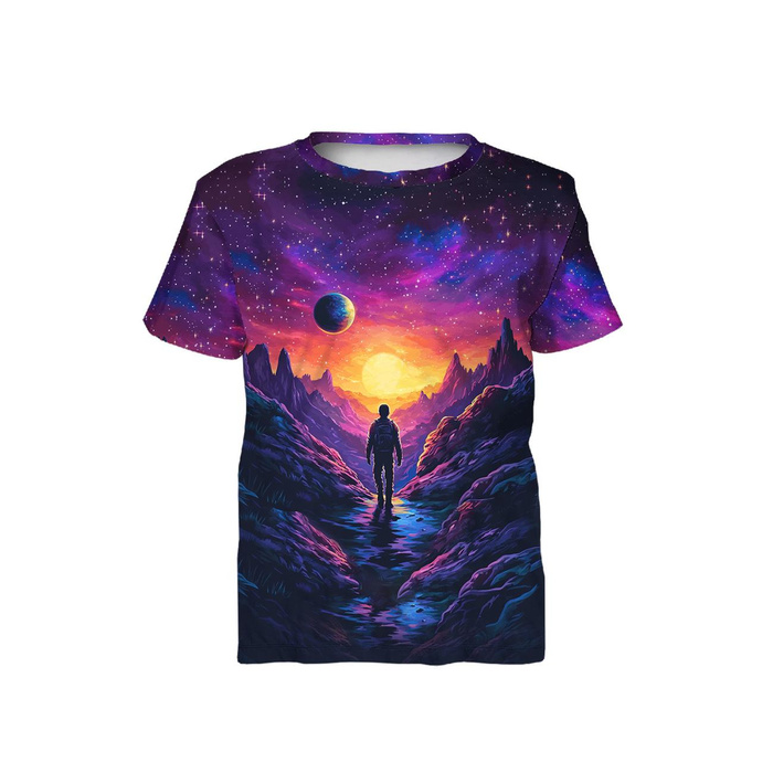 2-PACK - T-SHIRT DZIECIĘCY - NEON GALAXY - ZESTAW DO USZYCIA (128/134)