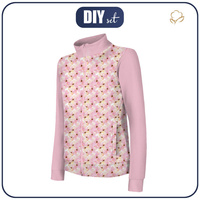 "MAX" CHILDREN'S TRAINING JACKET - PINK FLOWERS (IN THE MEADOW) - Functional fabric (110/116)