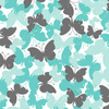 MOTYLKI / aqua - Jersey wiskozowy WE210