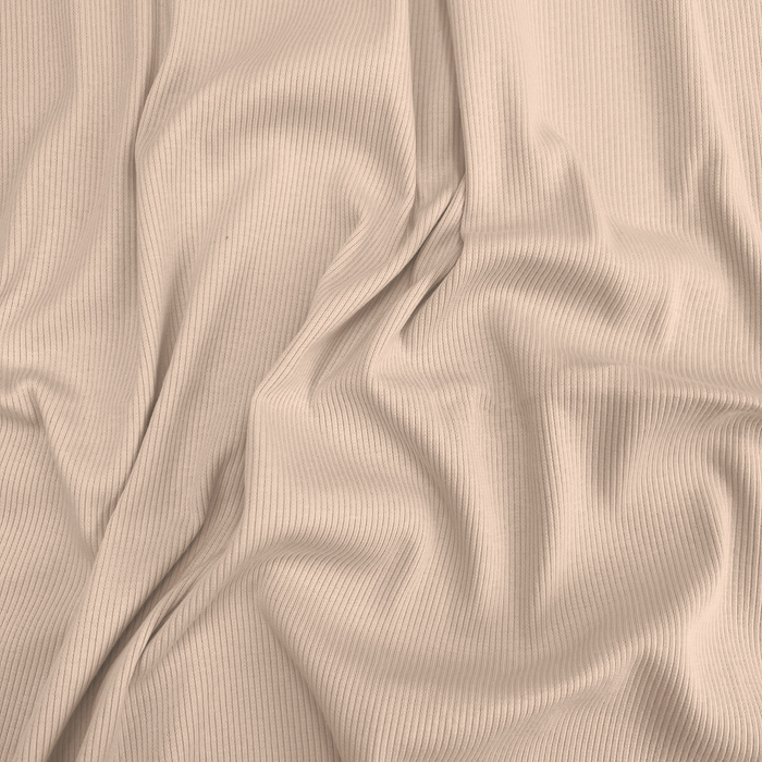 Pletenina žebrovaná - PEARL BEIGE (D-240)