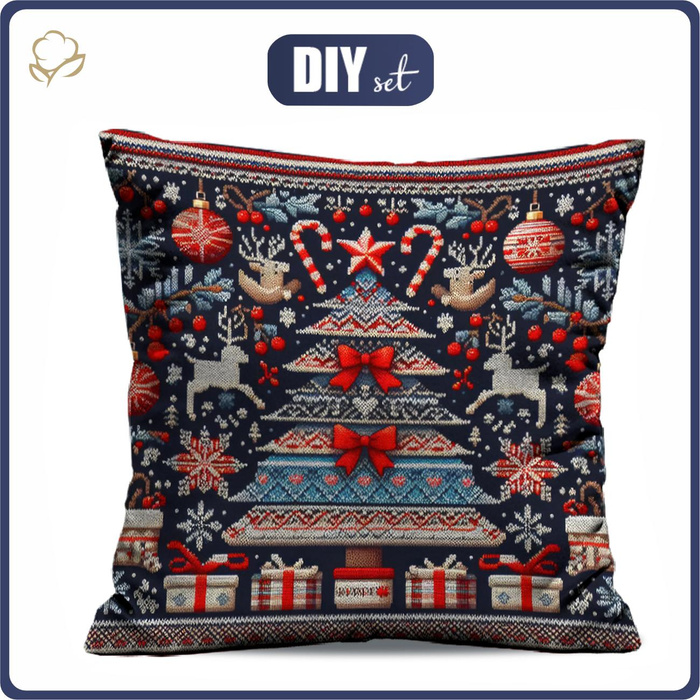 PILLOW 45X45 - CHRISTMAS SWEATER wz.2 - sewing set