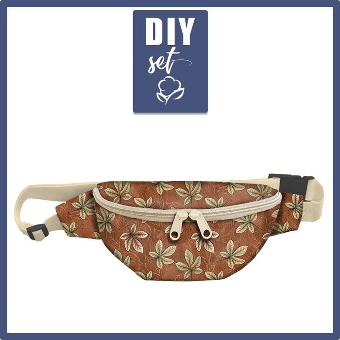 HIP BAG - CHESTNUT LEAVES (AUTUMN IN THE FOREST) - small