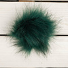 Kunstfell Pompon 9 cm - flaschengrün