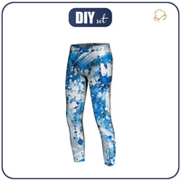 JUNGS THERMO LEGGINGS (HUGO) - BLUE SPLATTER - Nähset 104