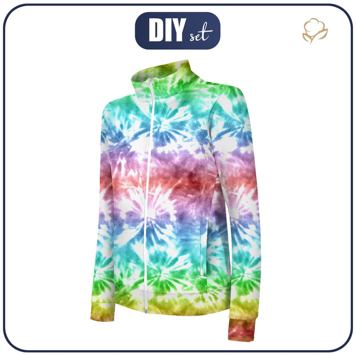 “MAX” KINDER TRAININGSJACKE - BATIK Ms. 1 / regenbogen - Funktionsstoff (Maschenstoff) (158/164)