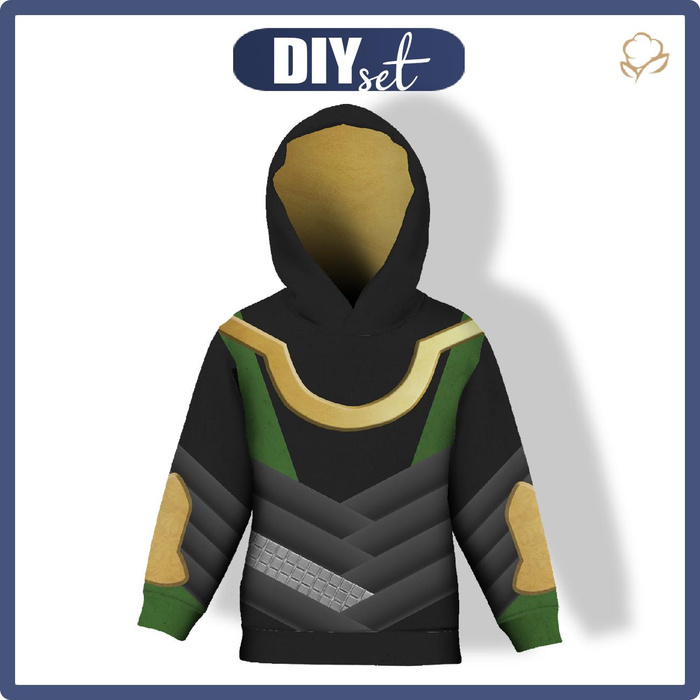 KINDER HOODIE (ALEX) - SUPERHERO M. 6 - Nähset (134/140)