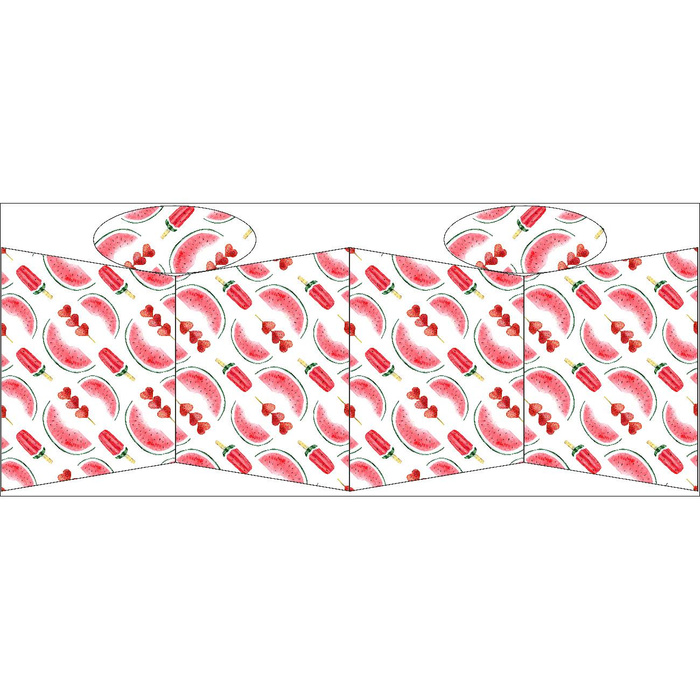 TOTE BAG - ICE CREAM AND WATERMELONS - sewing set