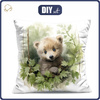 PILLOW 45X45 - WATERCOLOR LITTLE BEAR - Upholstery velour - sewing set