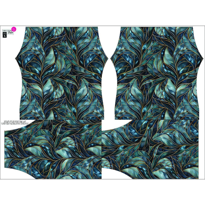 Carmenausschnitt Bluse (SOFIA) - LEAVES M. 1 - Nähset XL