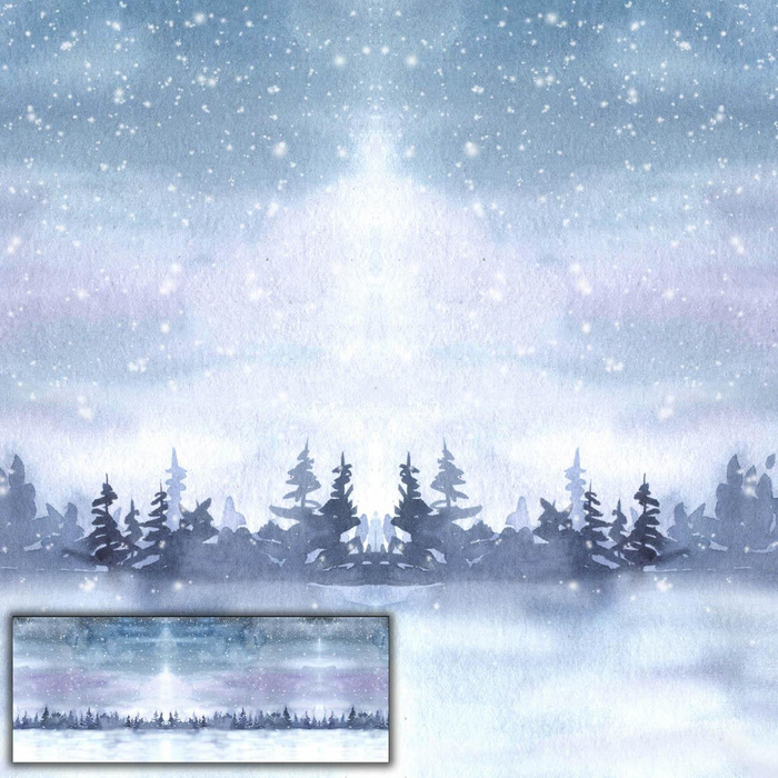 WINTER LANDSCAPE PAT. 2 (PAINTED FOREST) - PANORAMIC PANEL 60 cm