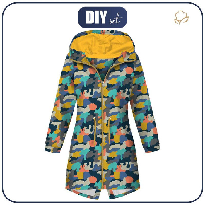 WOMEN'S PARKA (ANNA) - CAMOUFLAGE COLORFUL pat. 2 - softshell XL