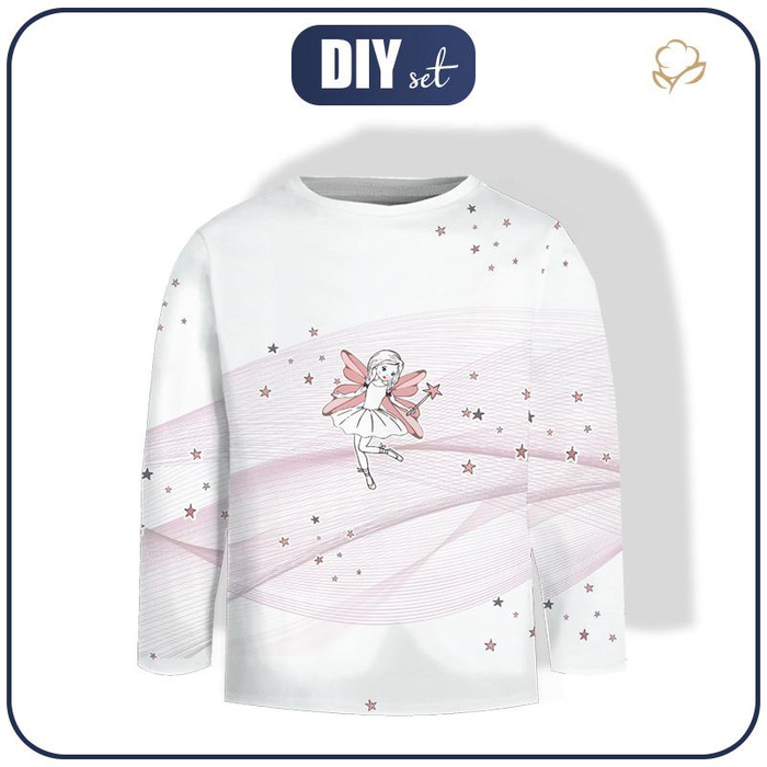 Longsleeve - WRÓŻKA / biały - single jersey (110/116)