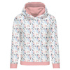CLASSIC WOMEN’S HOODIE (POLA) - ICE FLOWER BOUQUET (ENCHANTED WINTER) - looped knit fabric - XXXL