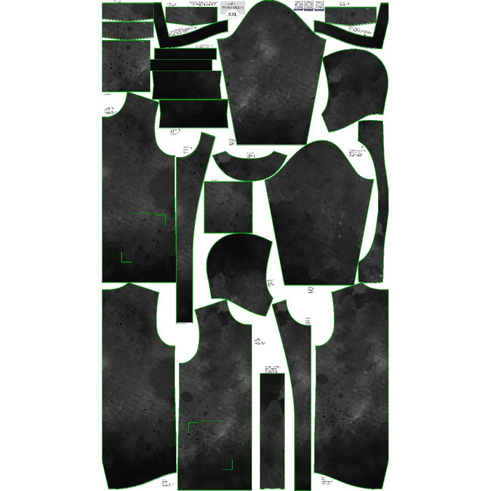 PÁNSKÁ BUNDA PARKA (TOM) - BLACK SPECKS - Sada šití XL