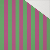 PINK-GREEN STRIPES - Hydrofobowa dzianina drapana