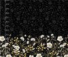 BLUMEN (Motiv 8) / schwarz - Kleid-Panel