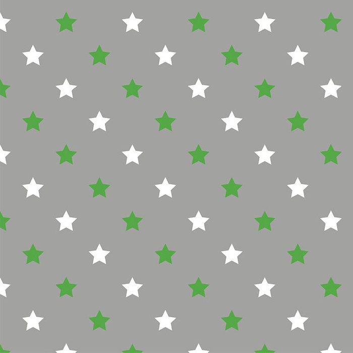 SKOŚNE GWIAZDKI ZIELONE / szary