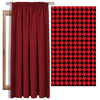 BLACK HOUNDSTOOTH / red - Waterproof woven fabric