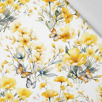 FLOWERS (BUTTER YELLOW) - viscose woven fabric