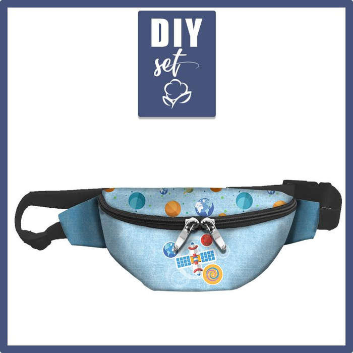 SATELIT (CESTA DO VESMÍRU) / ACID WASH AZUROVÝ - Sada ledvinka / Rozmiar do wyboru