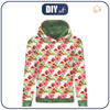CLASSIC WOMEN’S HOODIE (POLA) - POPPIES PAT. 2 (IN THE MEADOW) - looped knit fabric - L