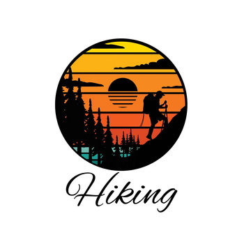 HIKING / bílá - panel (75cm x 80cm)