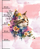 WATERCOLOR CAT VZ. 1 - panel (60cm x 50cm) SINGLE JERSEY