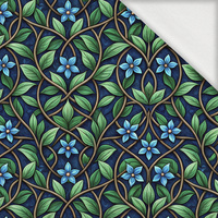 Stained Garden wz.1 (FLOWERS) - looped knit fabric with elastane ITY