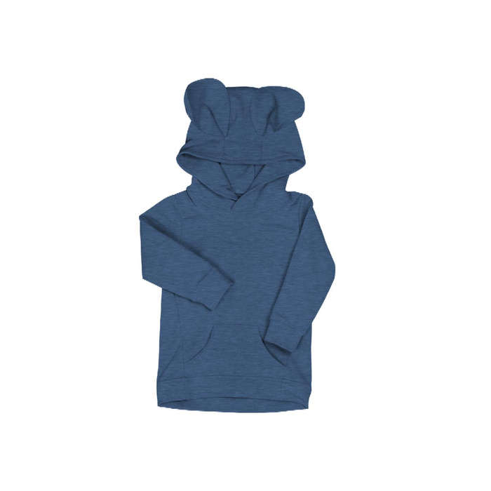 KINDER HOODIE TEDDY (PARIS) - MELANGE BLAU - Nähset