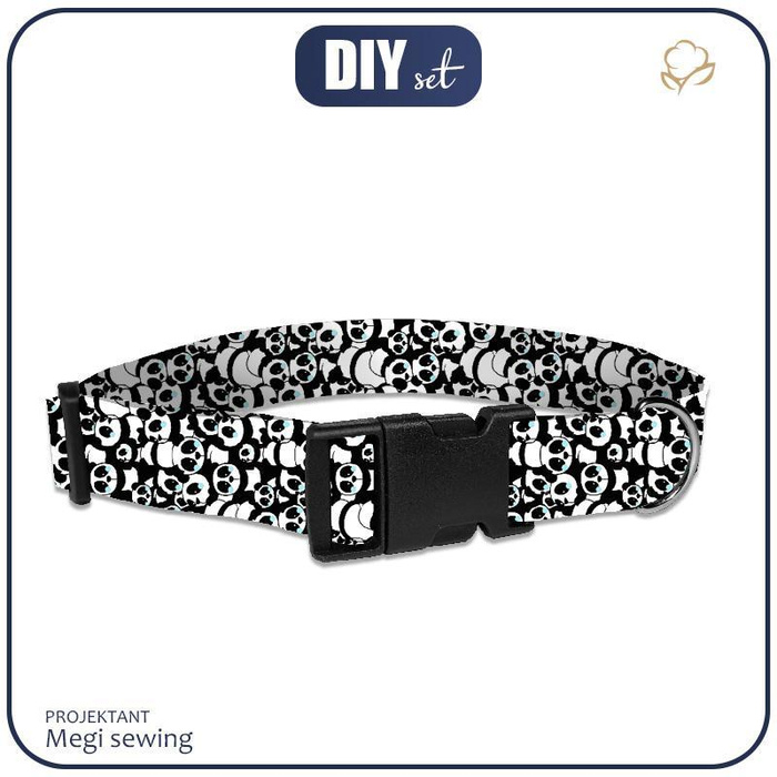 Obojek - PANDY / mentolový 20mm