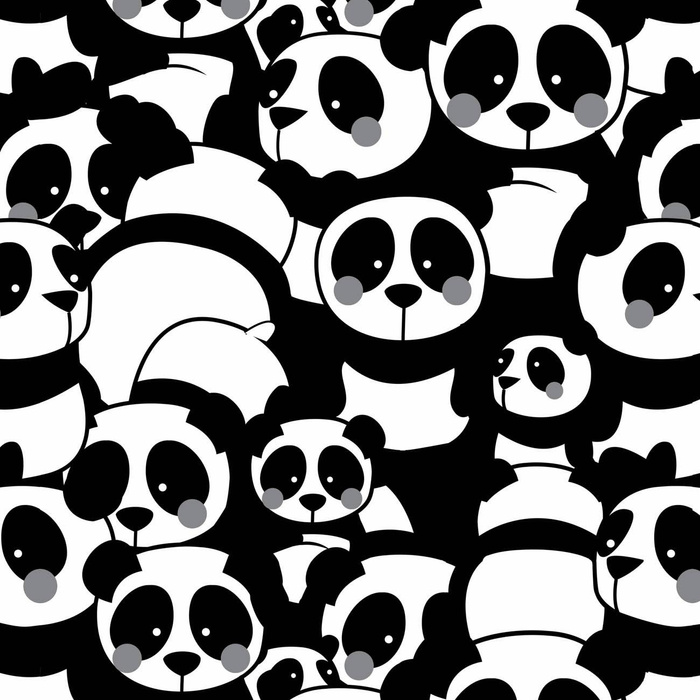 PANDAS / grey - brushed knitwear with elastane ITY