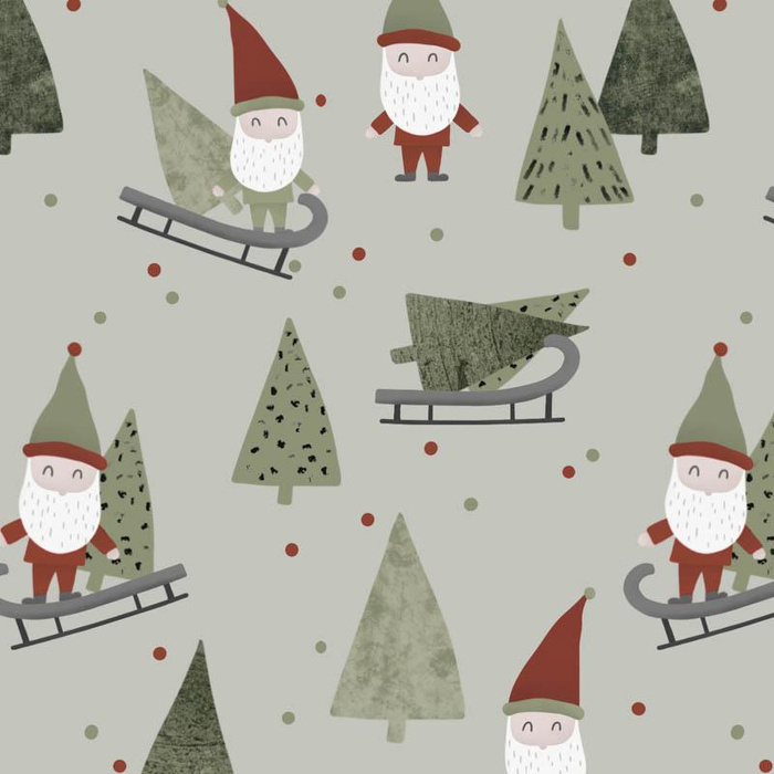 SLEDDING DWARFS (FOREST DWARFS) /LIGHT KHAKI - single jersey with elastane 