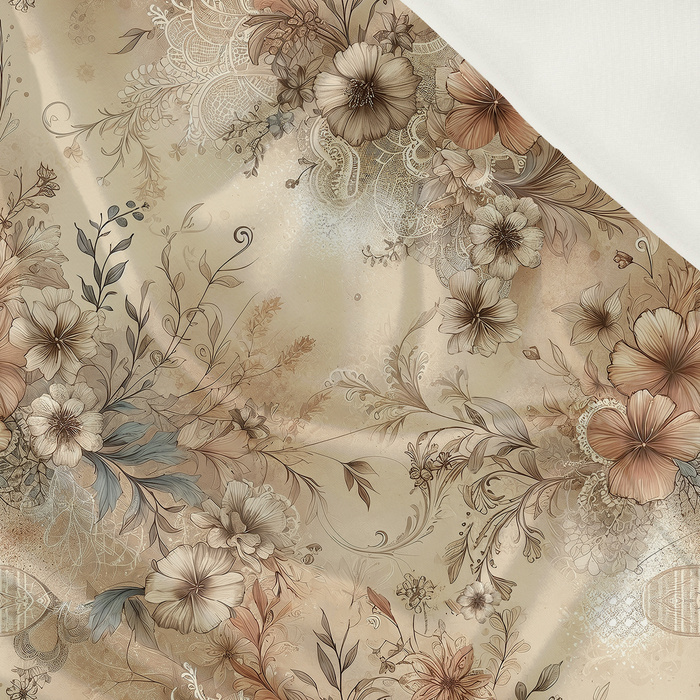 PASTEL FLOWERS WZ. 25 - Satyna