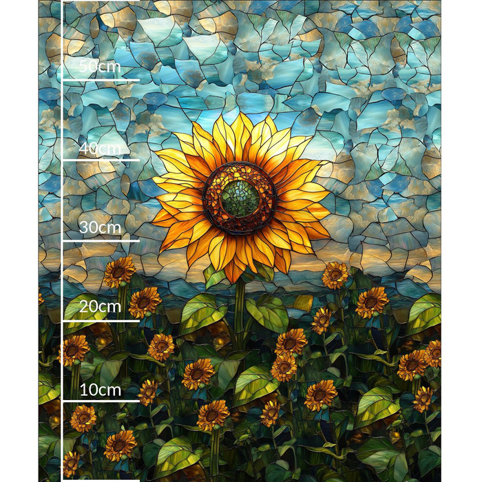 STAINED GLASS WZ.10 - panel (60cm x 50cm)  Potahový velur 